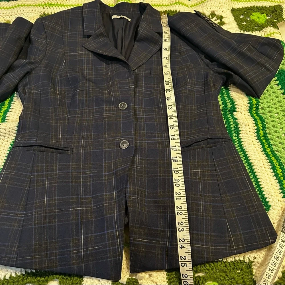 MM. Lafleur Plaid Virgin Wool Blend Business Blazer - Picture 13 of 16